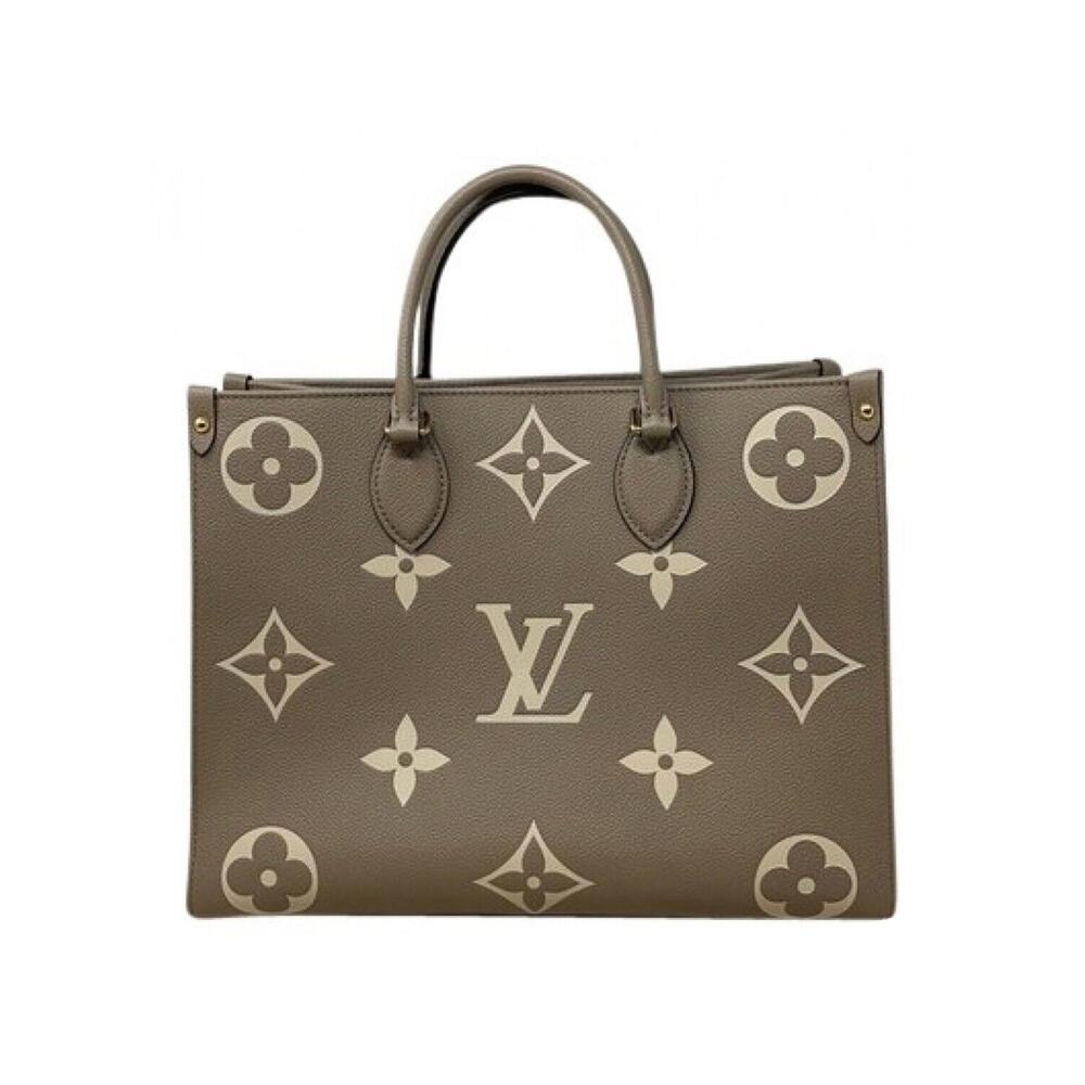 Louis Vuitton OnTheGo Tote MM Gray Turtle dove Empreinte Leather